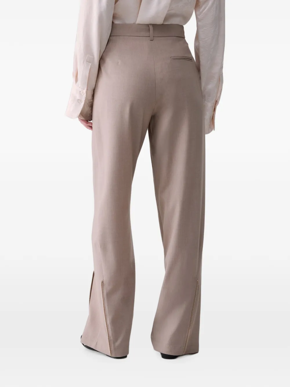 LIU JO Gemêleerde broek met rits Beige