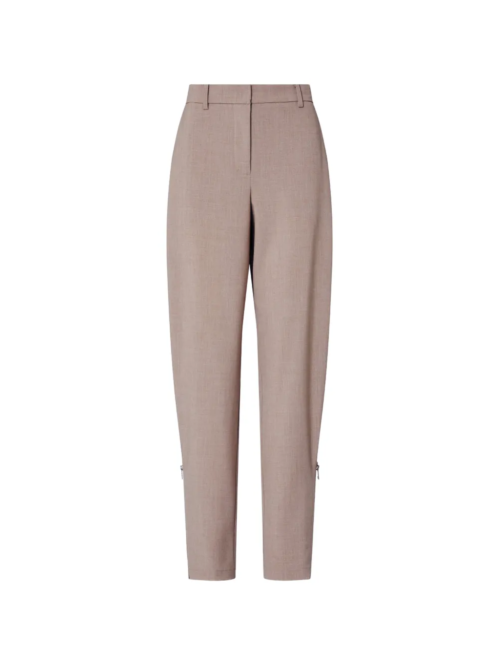 LIU JO mélange trousers with zipper - Nude