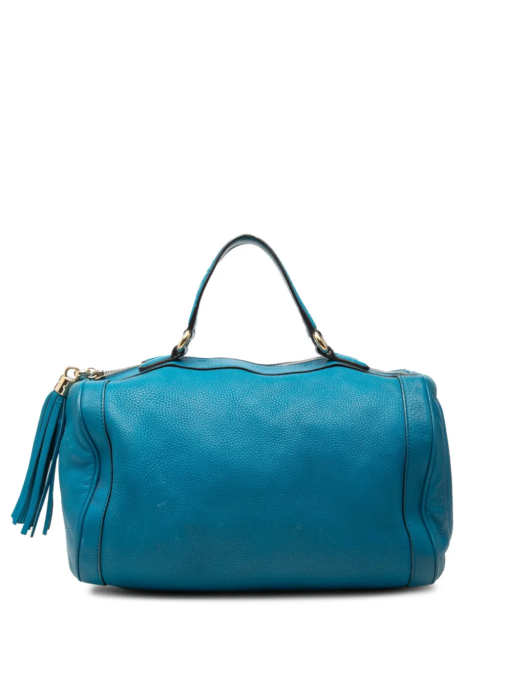 Gucci Pre-Owned 2000-2015 Medium Pebbled Calfskin Soho boston bag - Blu