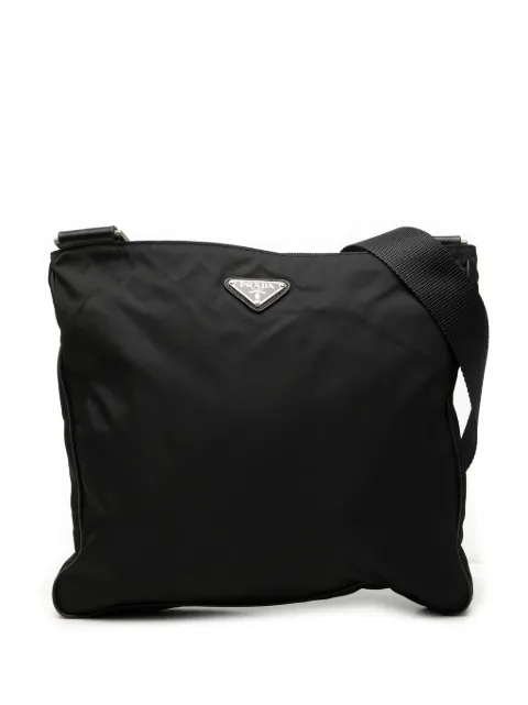 Prada Pre-Owned bandolera Zip Top de piel Saffiano con ribete 2013-2026