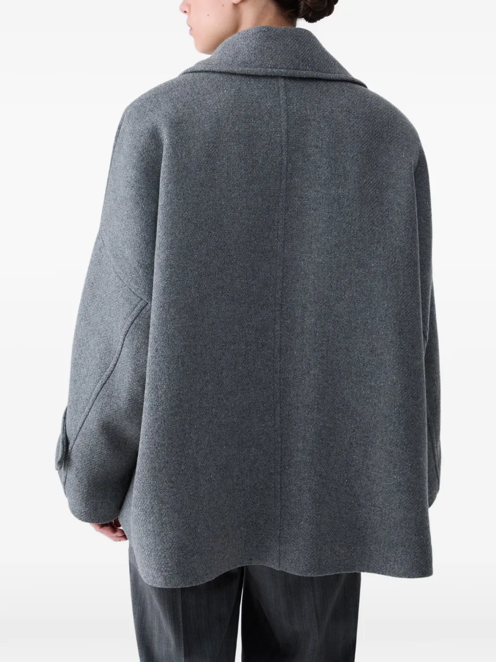 LIU JO Oversized wollen mantel Grijs
