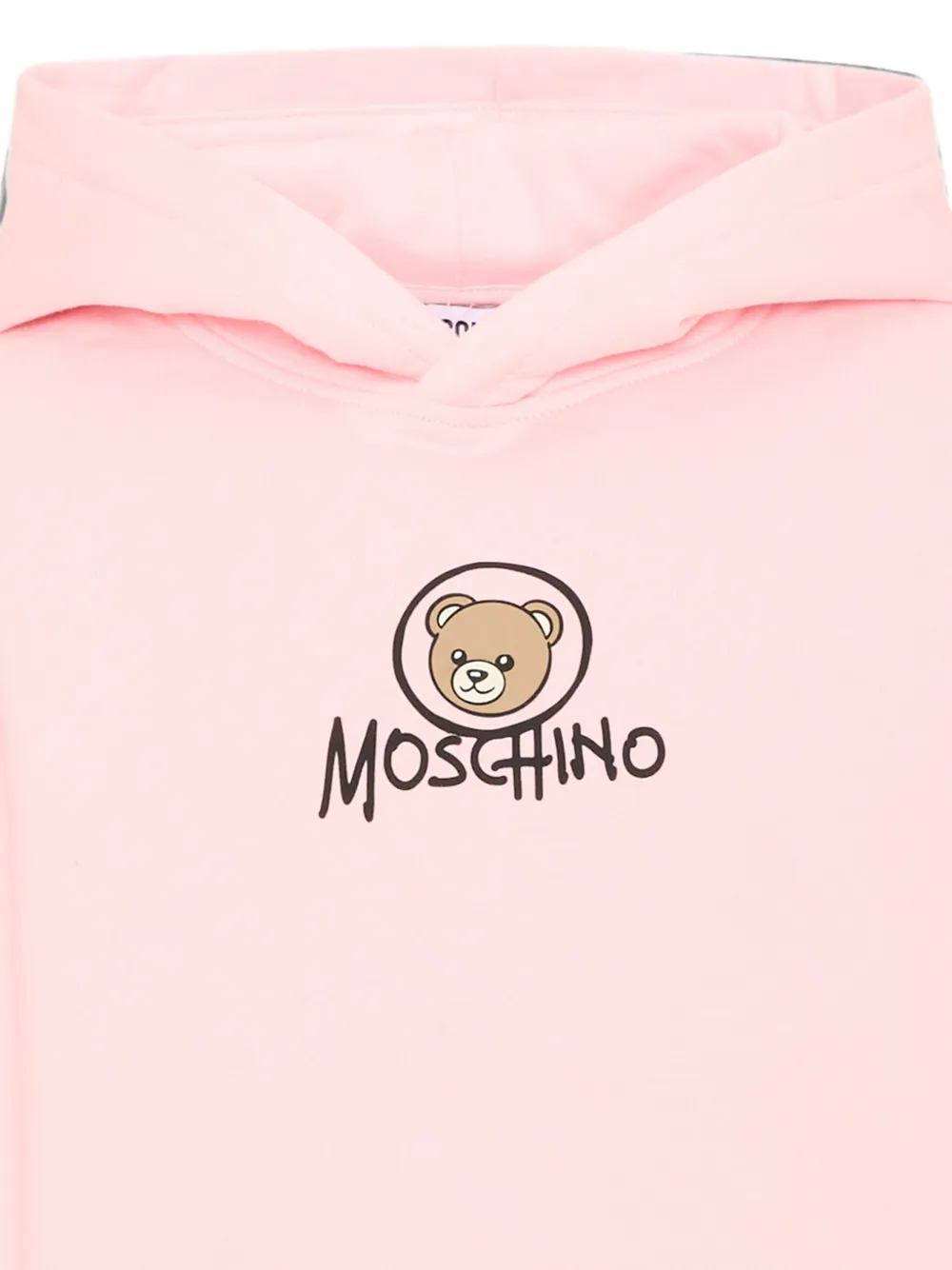 Moschino Kids logo-print hoodie Roze
