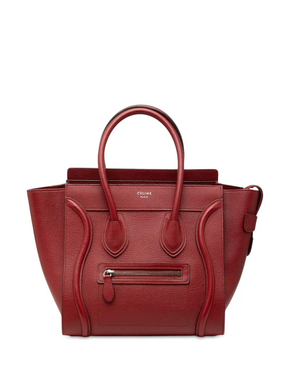 Celine Pre-Owned 2016 Micro Drummed Calfskin Luggage tote bag - Rosso