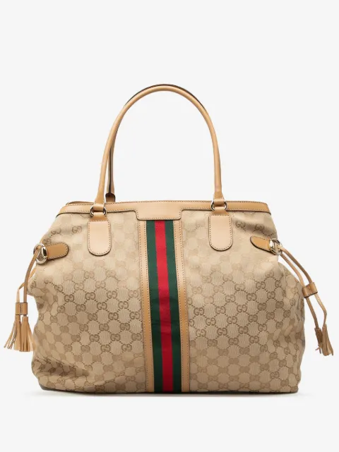Gucci Pre-Owned 2012 GG Canvas Web Tassel tote bag