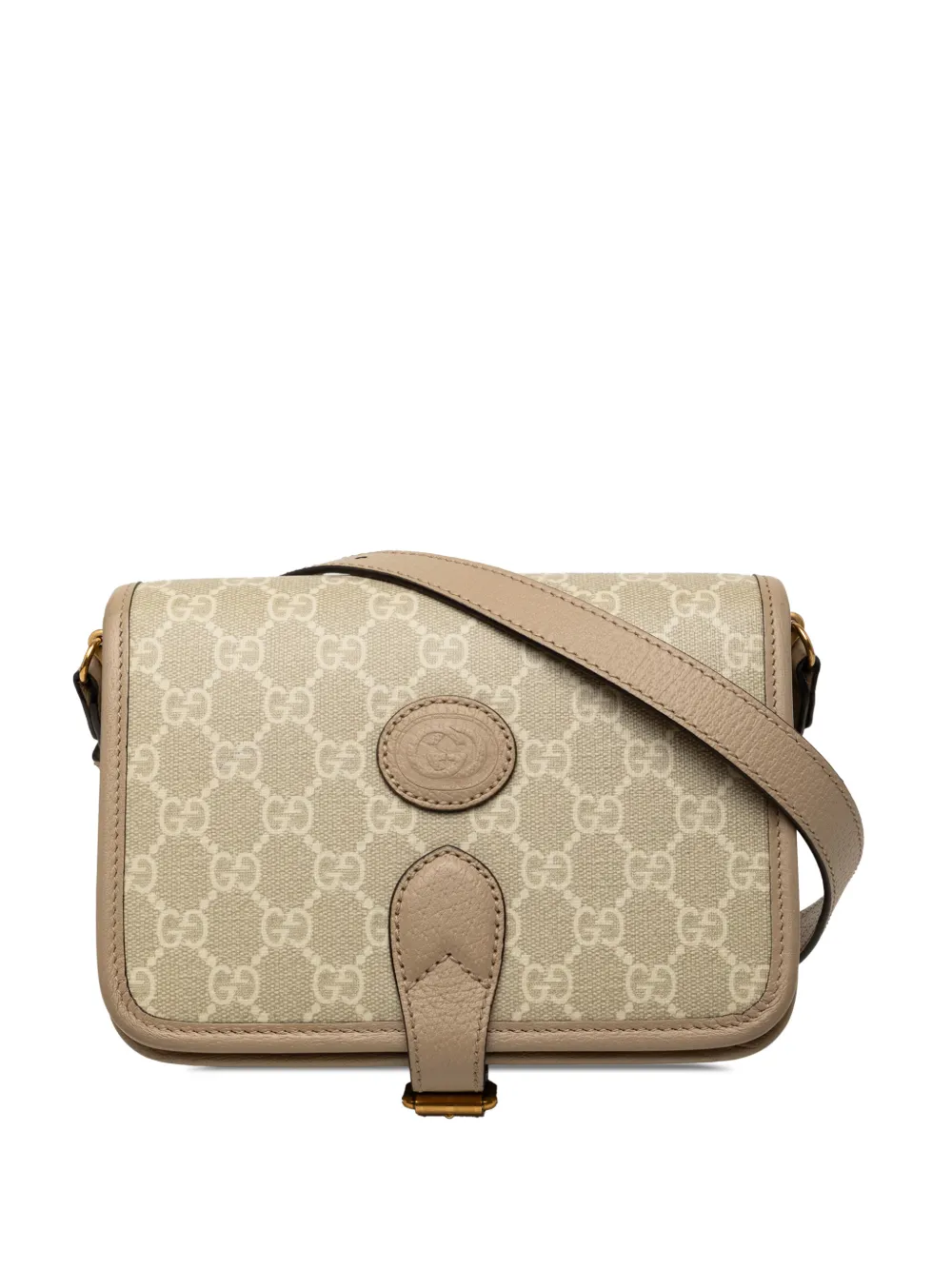 Gucci Pre-Owned 2016-2026 Mini GG Supreme Interlocking G crossbody bag - Nude