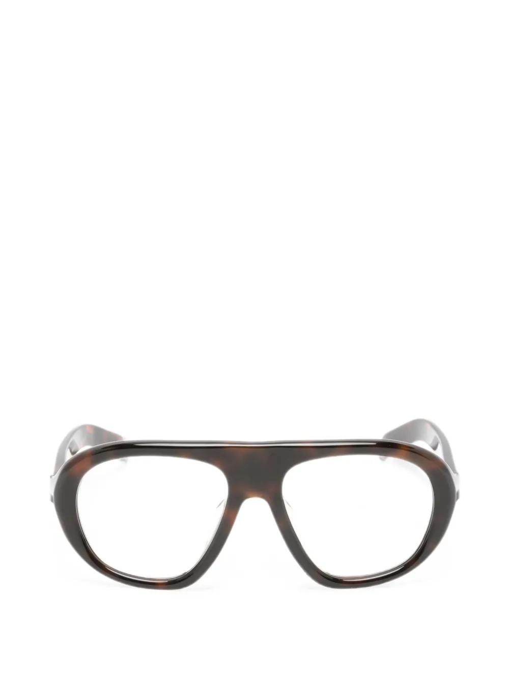 Prada Eyewear tortoiseshell-effect pilot-frame sunglasses - Marrone