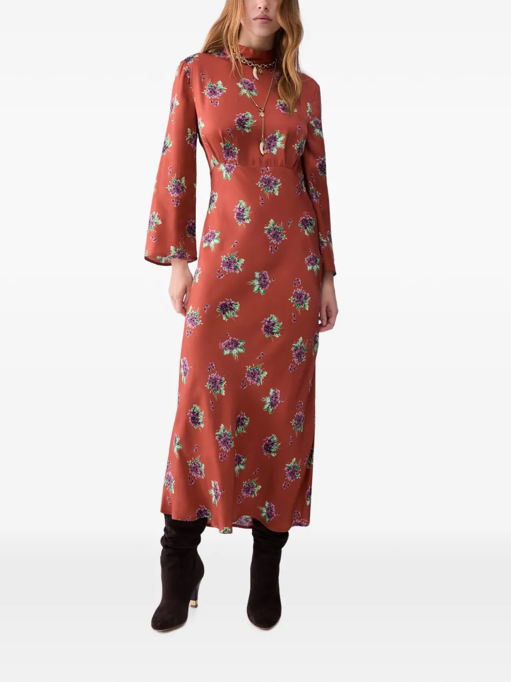 LIU JO Midi-jurk met bloemenprint Oranje