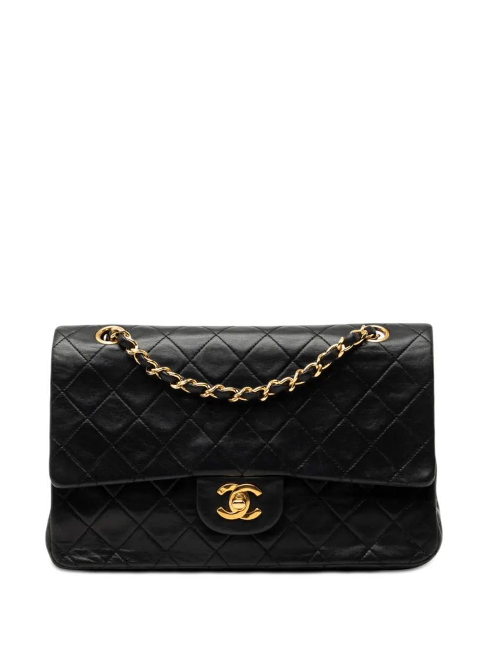 CHANEL Pre-Owned 1989-1991 Medium Classic Lambskin Double Flap shoulder bag - Nero