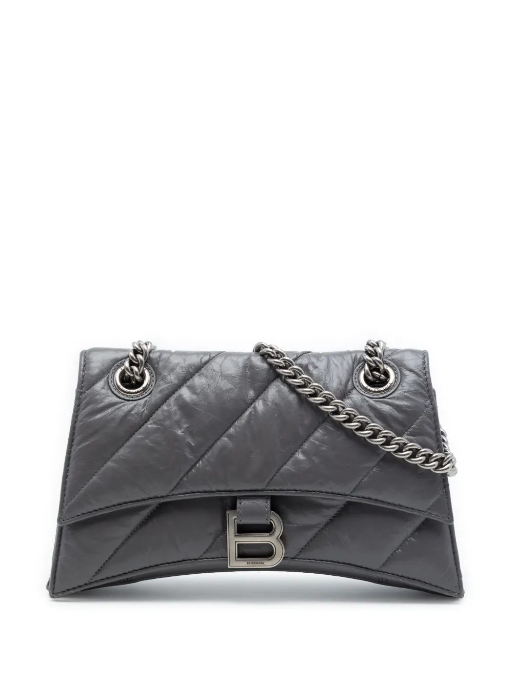 Balenciaga Pre-Owned 2010 Small Metallic Calfskin Crush Chain shoulder bag - Grey