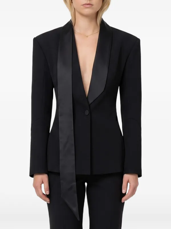 The Attico Black Tuxedo Jacket
