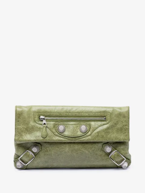 Balenciaga Pre-Owned 2005-2026 Lambskin Motocross Giant 21 Envelope clutch bag