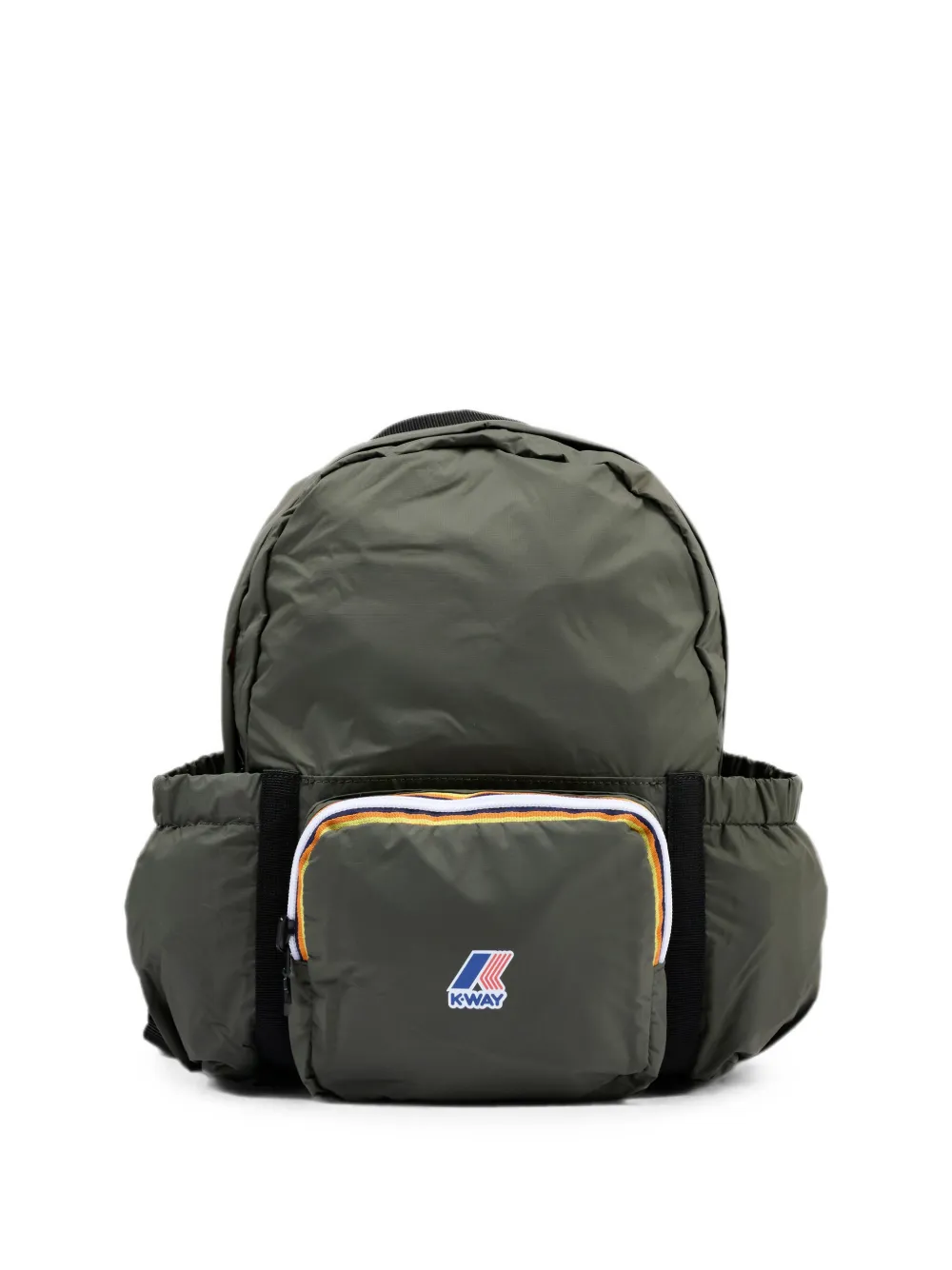 K Way Kids logo-patch zip-fastening backpack - Verde