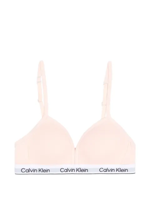 Calvin Klein Kids logo-tape triangle bra