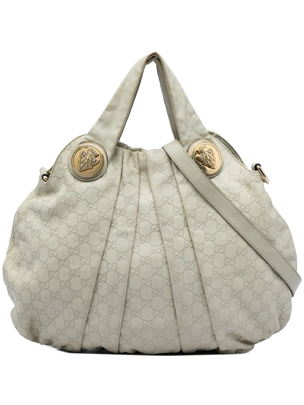 Gucci Pre-Owned 2016-2026 Large Guccissima Hysteria satchel - Braun