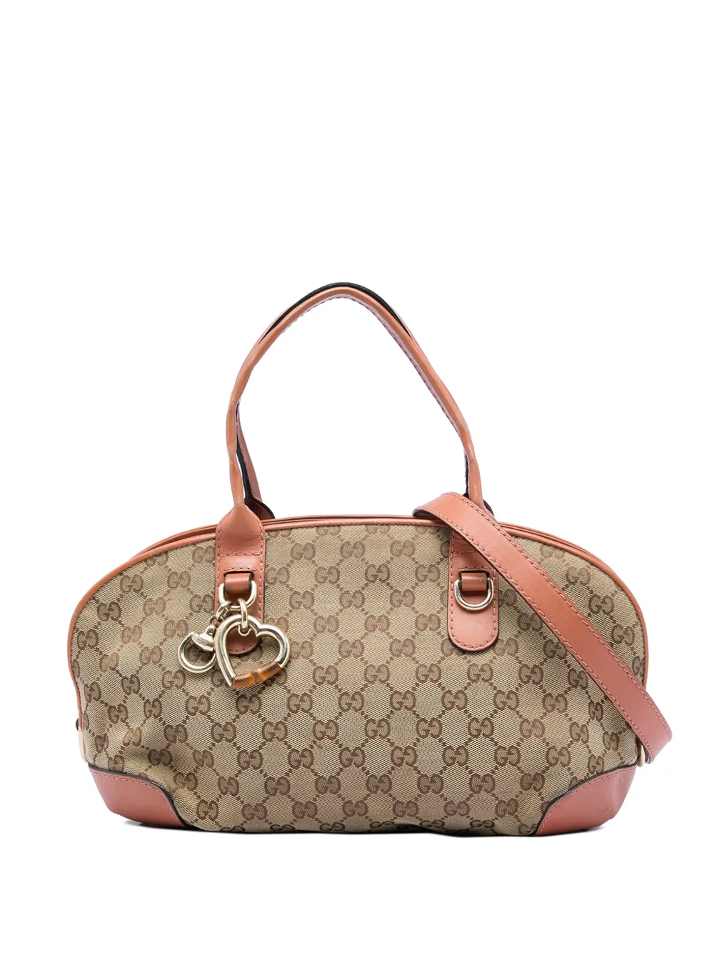 Gucci Pre-Owned 2016-2026 GG Canvas Heart Bit satchel - Toni neutri