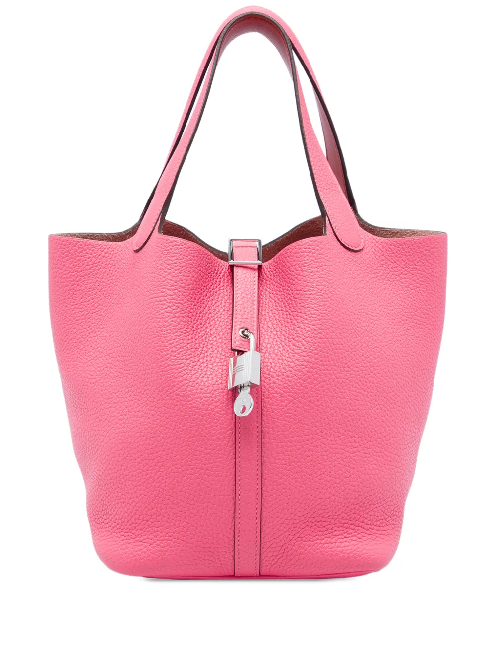 Pre-owned Hermes 2020 Clemence Picotin Lock 22 Handbag In Pink