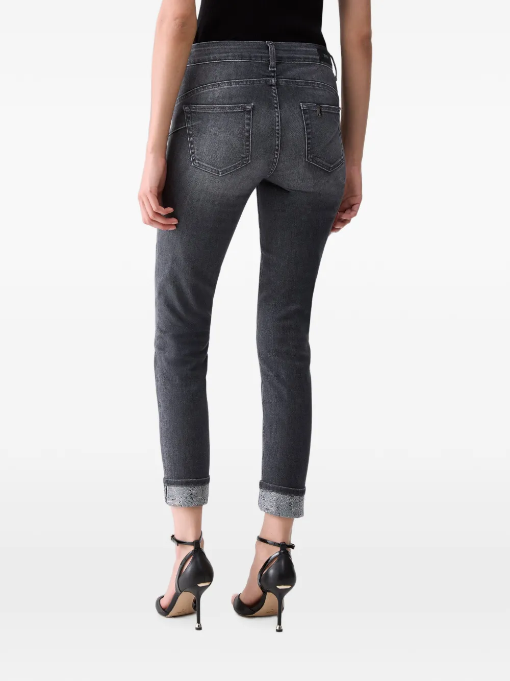 LIU JO Skinny jeans met verfraaiing Grijs