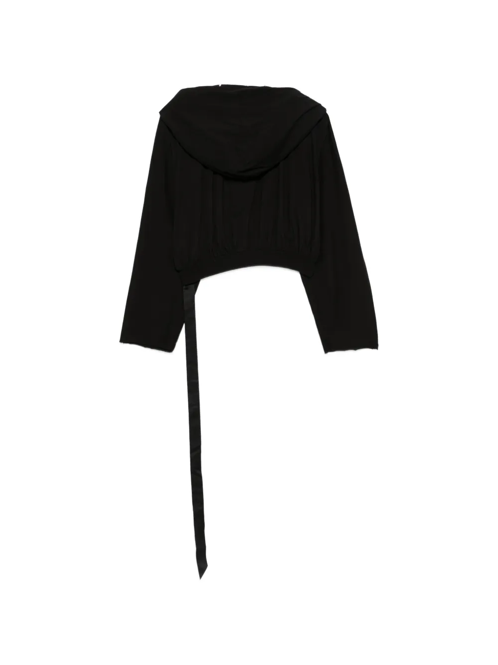 Rick Owens DRKSHDW hooded crop hoodie Zwart