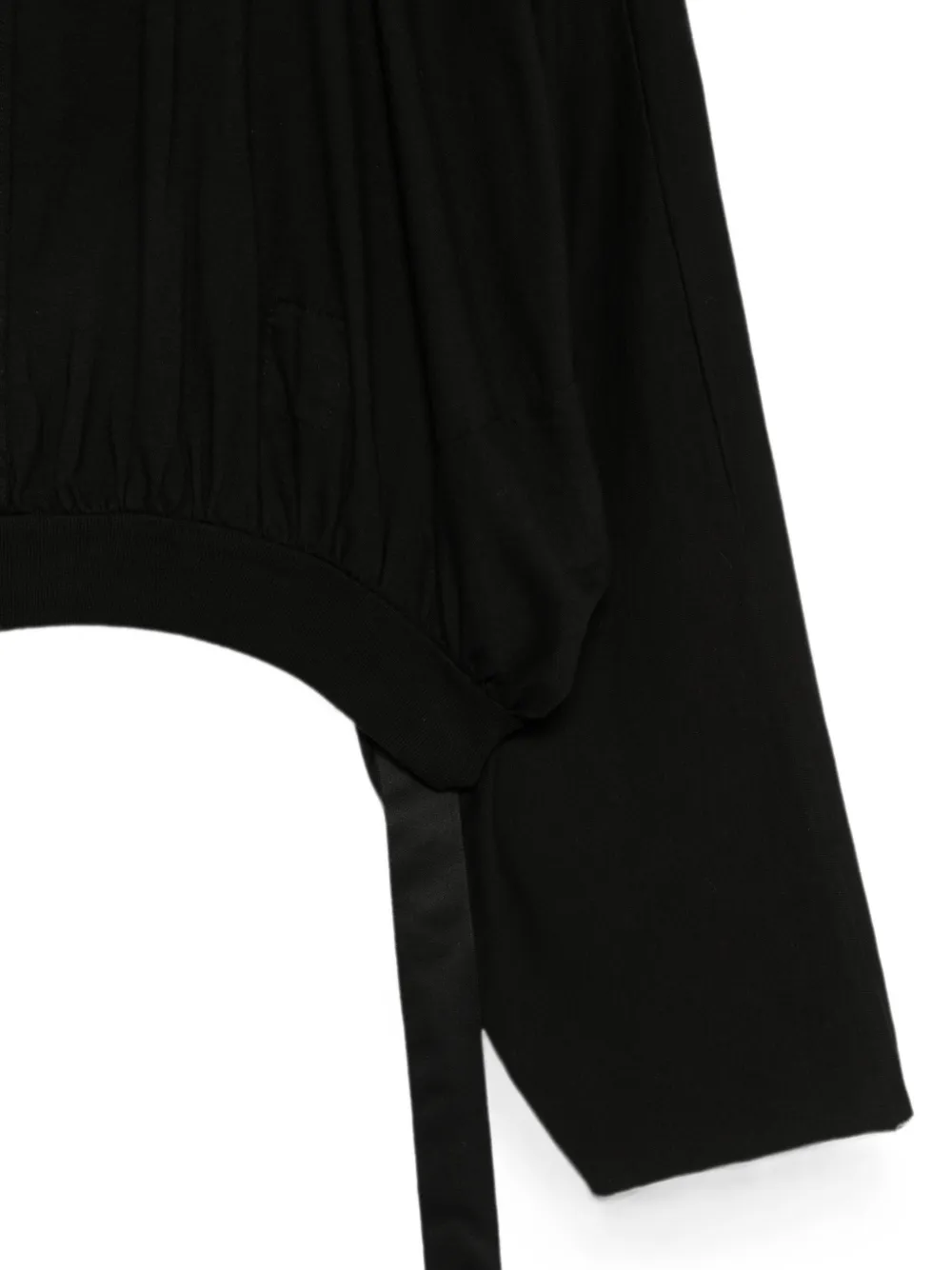 Rick Owens DRKSHDW hooded crop hoodie Zwart