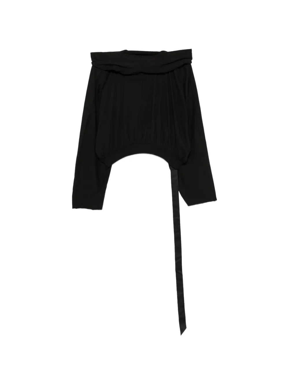 Rick Owens DRKSHDW hooded crop hoodie Zwart