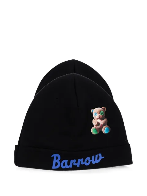 Barrow kids teddy-print logo-print beanie hat