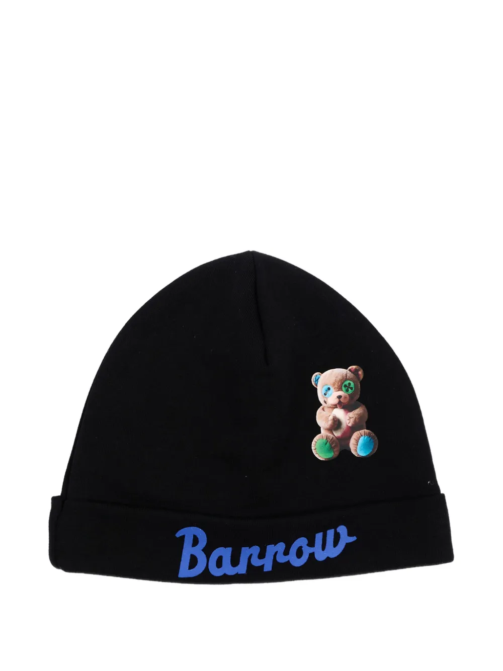 Barrow kids teddy-print logo-print beanie hat - Nero