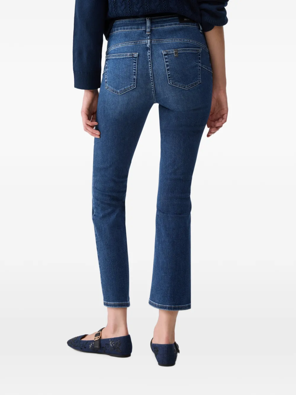 LIU JO Bootcut jeans met stras Blauw