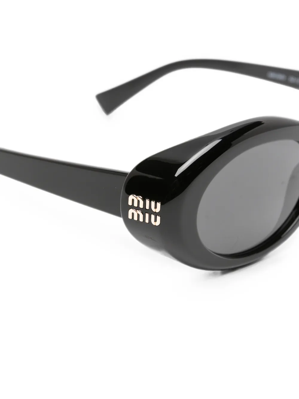 Miu Eyewear Zonnebril met ovalen montuur Zwart
