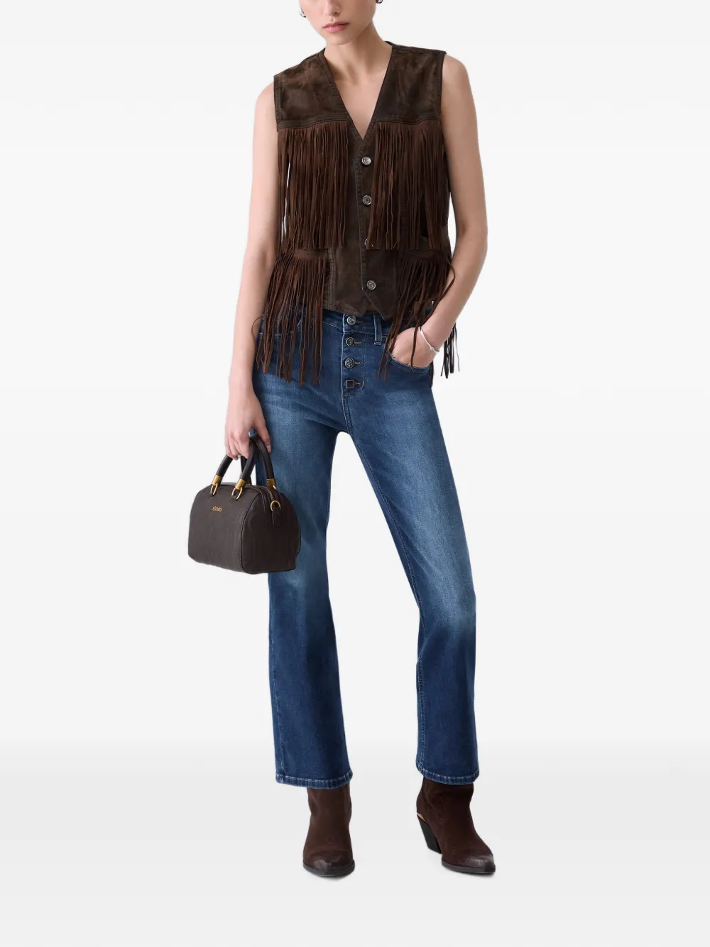 LIU JO Bootcut jeans met sierknopen Blauw
