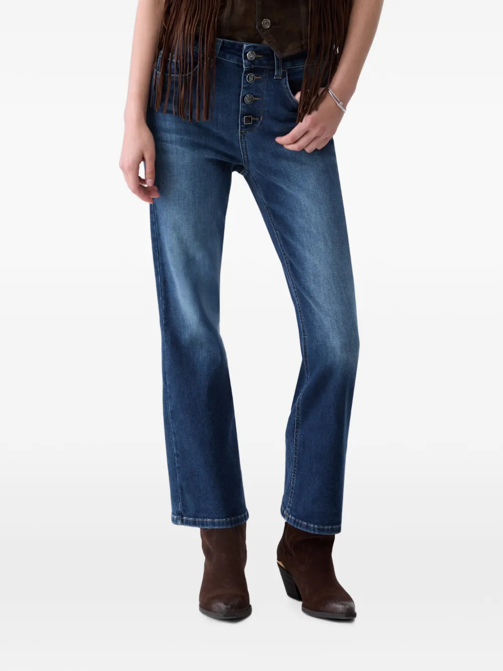LIU JO Bootcut jeans met sierknopen Blauw