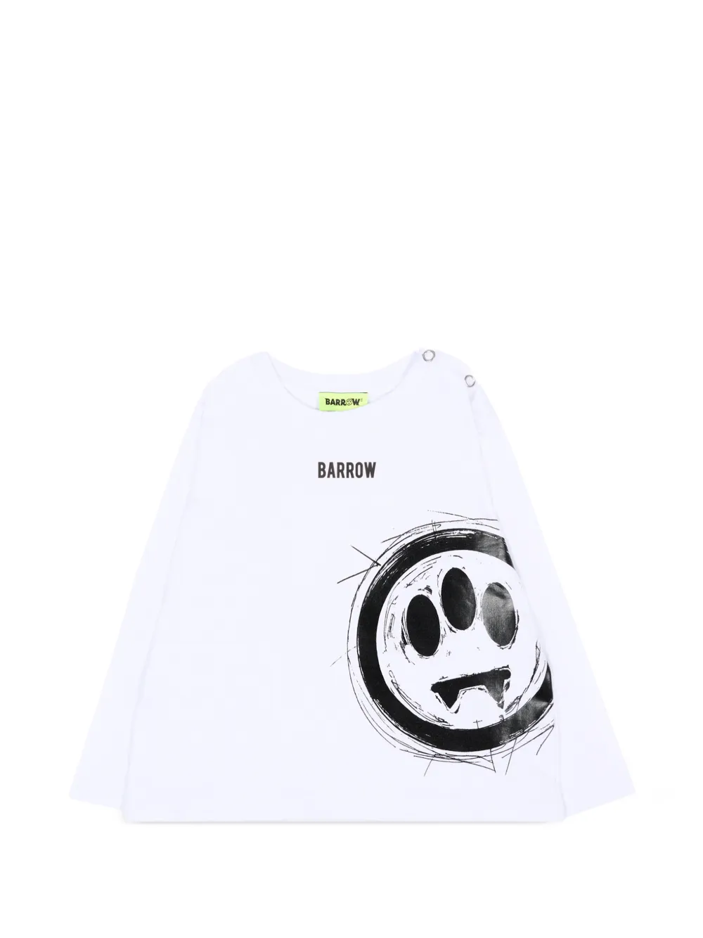 Barrow kids logo-print long-sleeve T-shirt - Bianco