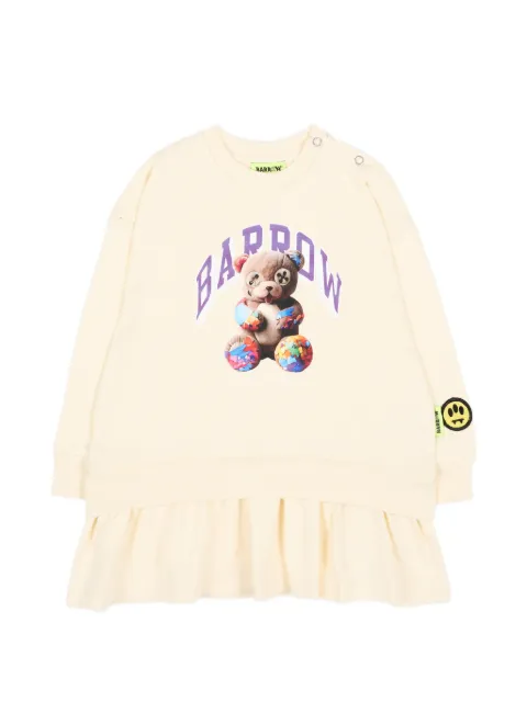 Barrow kids bear-print ruffled dress