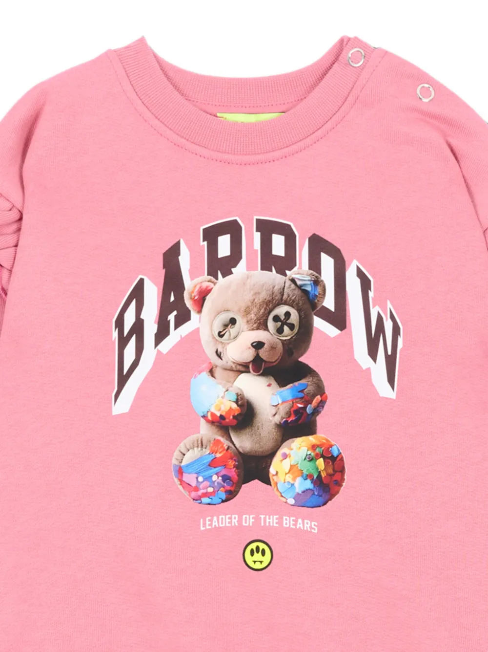 Barrow kids ruffled teddy-bear tracksuit set Roze