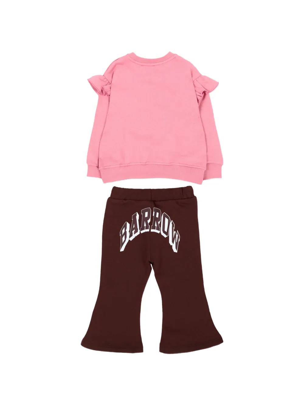 Barrow kids ruffled teddy-bear tracksuit set Roze