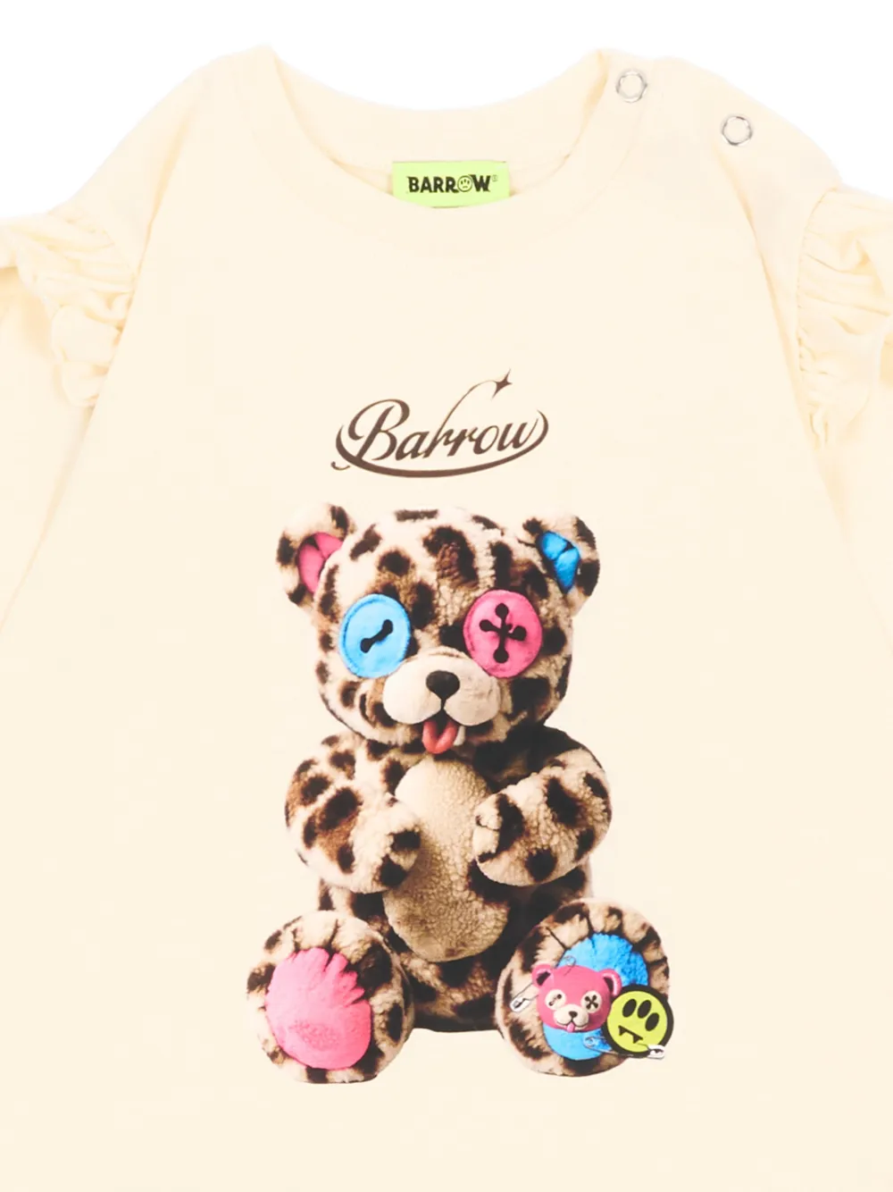 Barrow kids Trainingspak met beren-print en ruches Beige