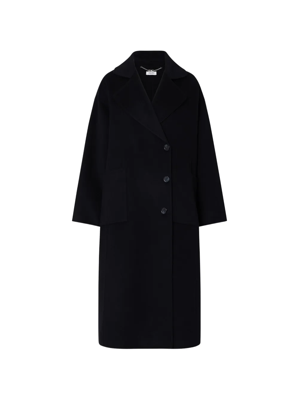 LIU JO long oversized wool coat - Nero
