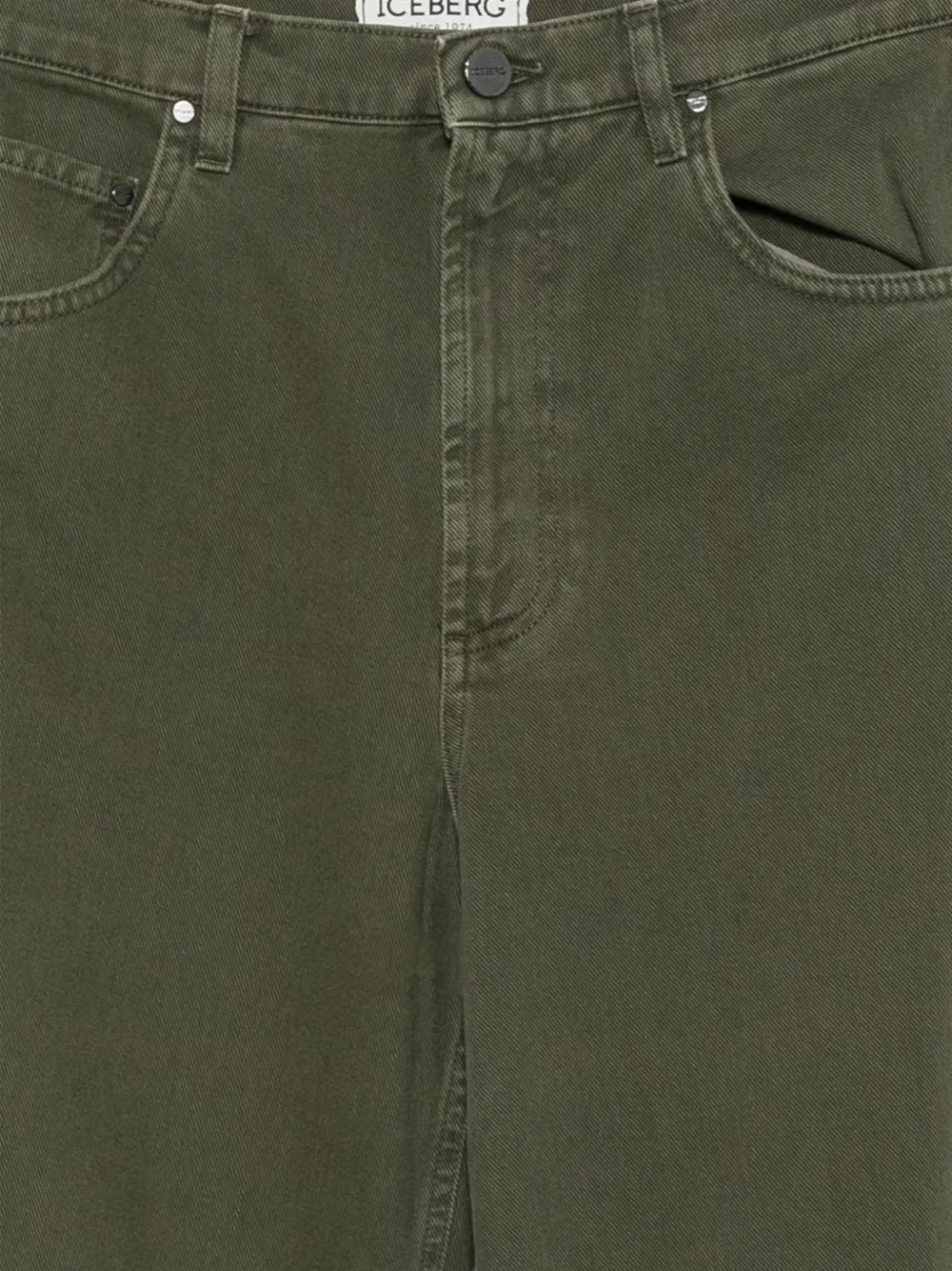 Iceberg Jeans met afwerking Groen