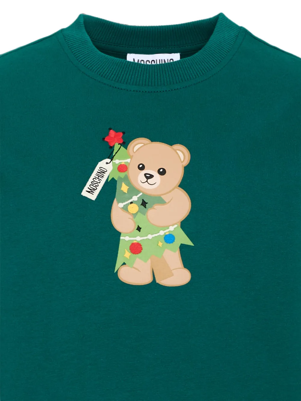 Moschino Kids Sweater met teddybeerprint Groen