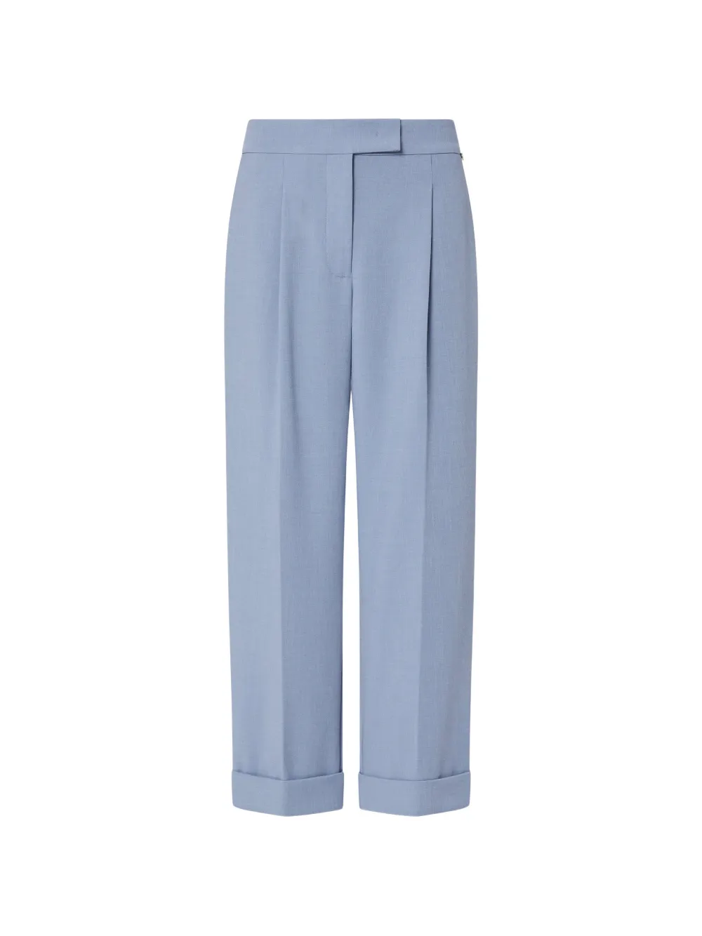 LIU JO mélange trousers with cuff - Blu