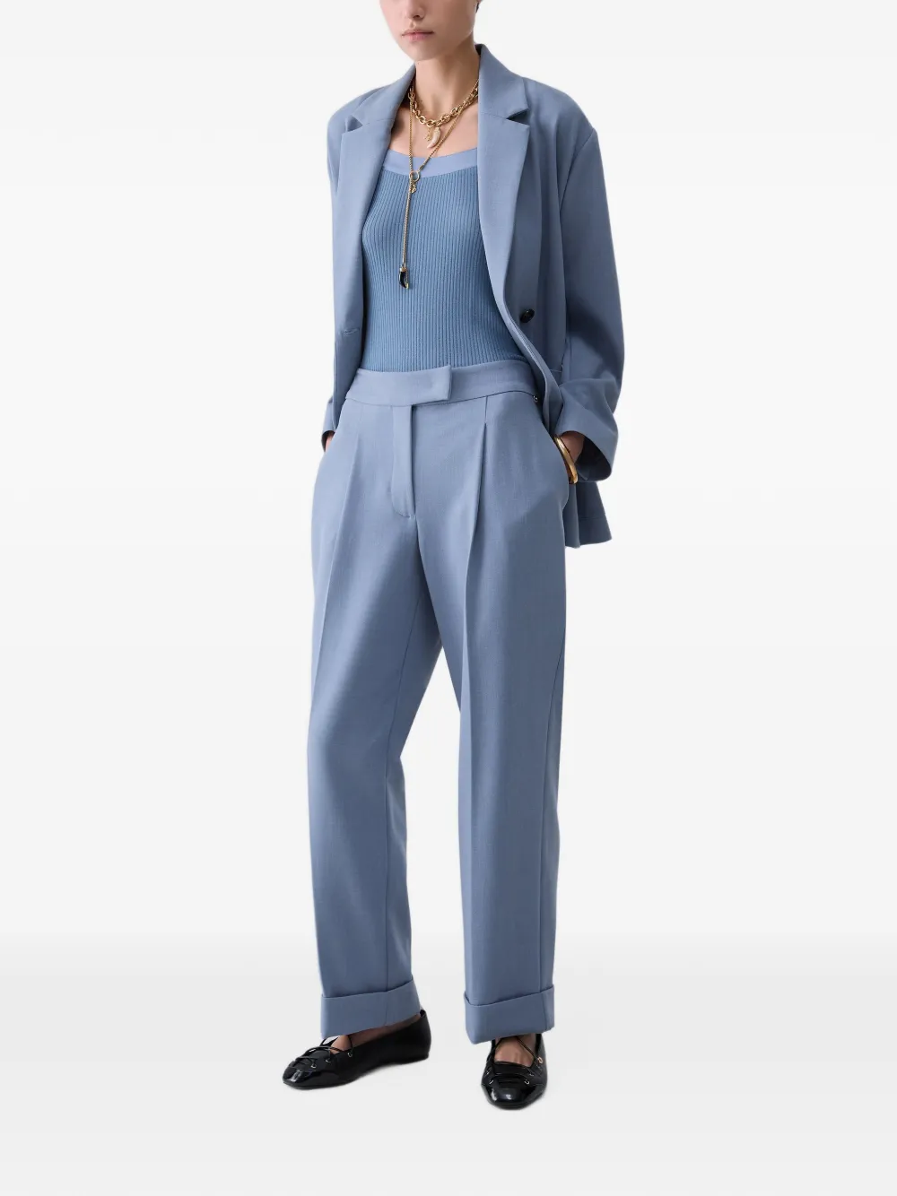 LIU JO Gemêleerde broek Blauw