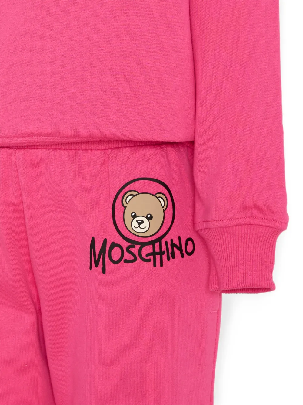 Moschino Kids Trainingspak met logoprint Roze