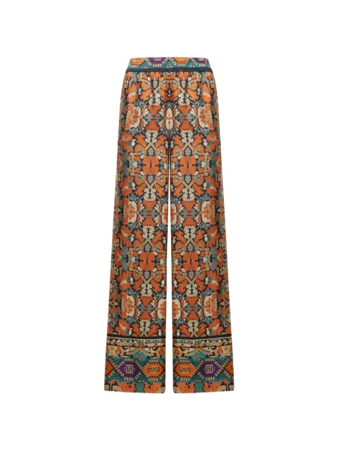 Pierre-Louis Mascia Cialda baroque-print silk palazzo pants