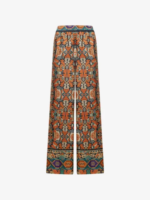 Pierre-Louis Mascia Cialda baroque-print silk palazzo pants
