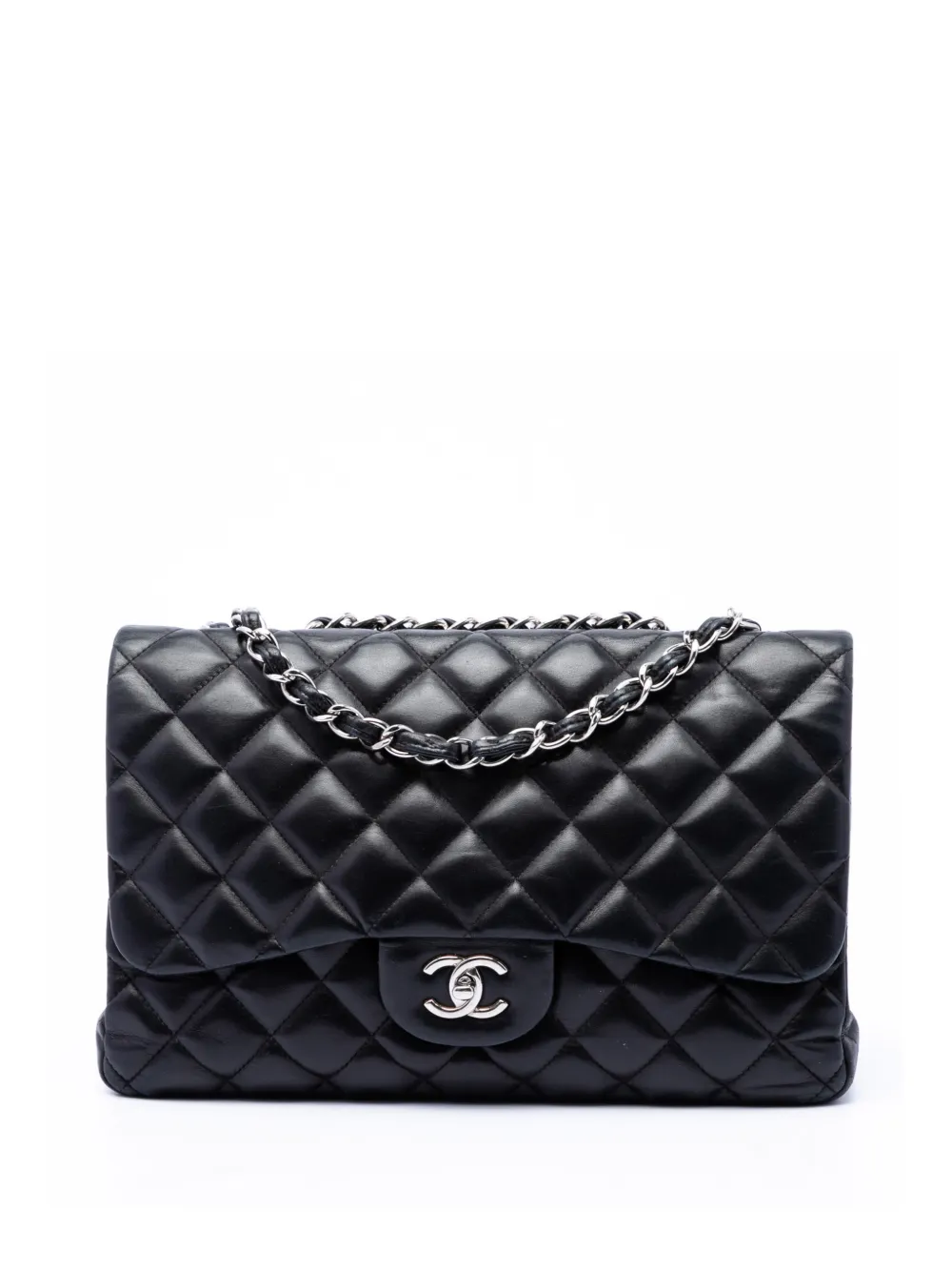 CHANEL Pre-Owned 2009-2010 Jumbo Classic Lambskin Single Flap shoulder bag - Schwarz