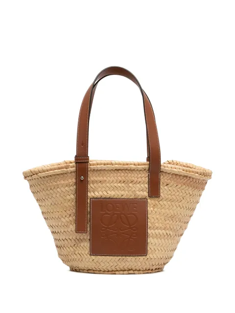 Loewe Pre-Owned 2022 Small Raffia Anagram Basket tote bag