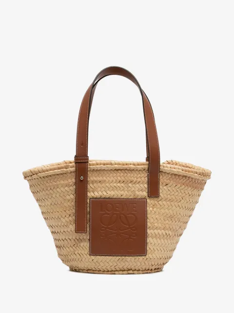 Loewe Pre-Owned 2022 Small Raffia Anagram Basket tote bag