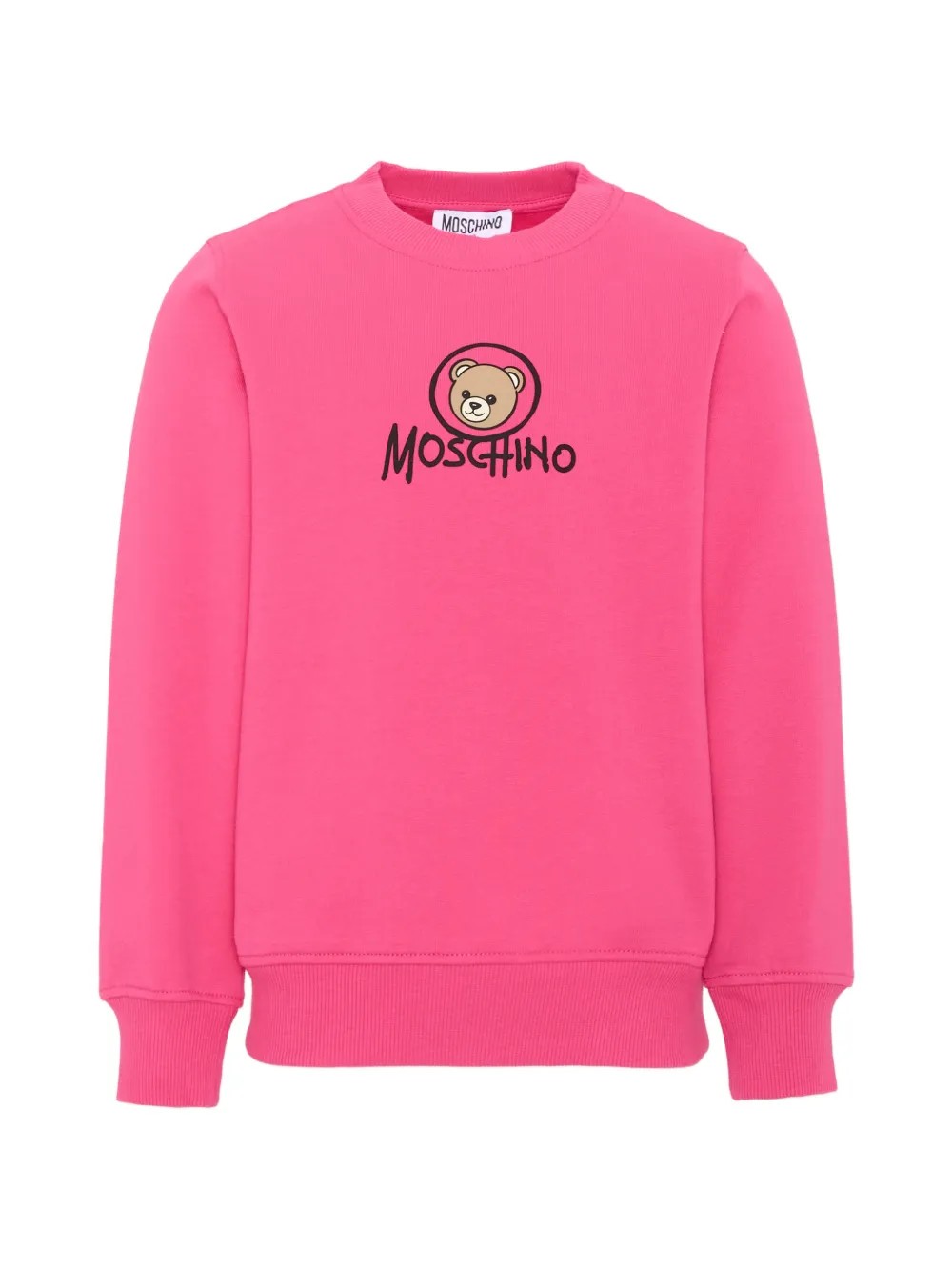Moschino Kids Teddy Bear logo-print sweater - Rosa