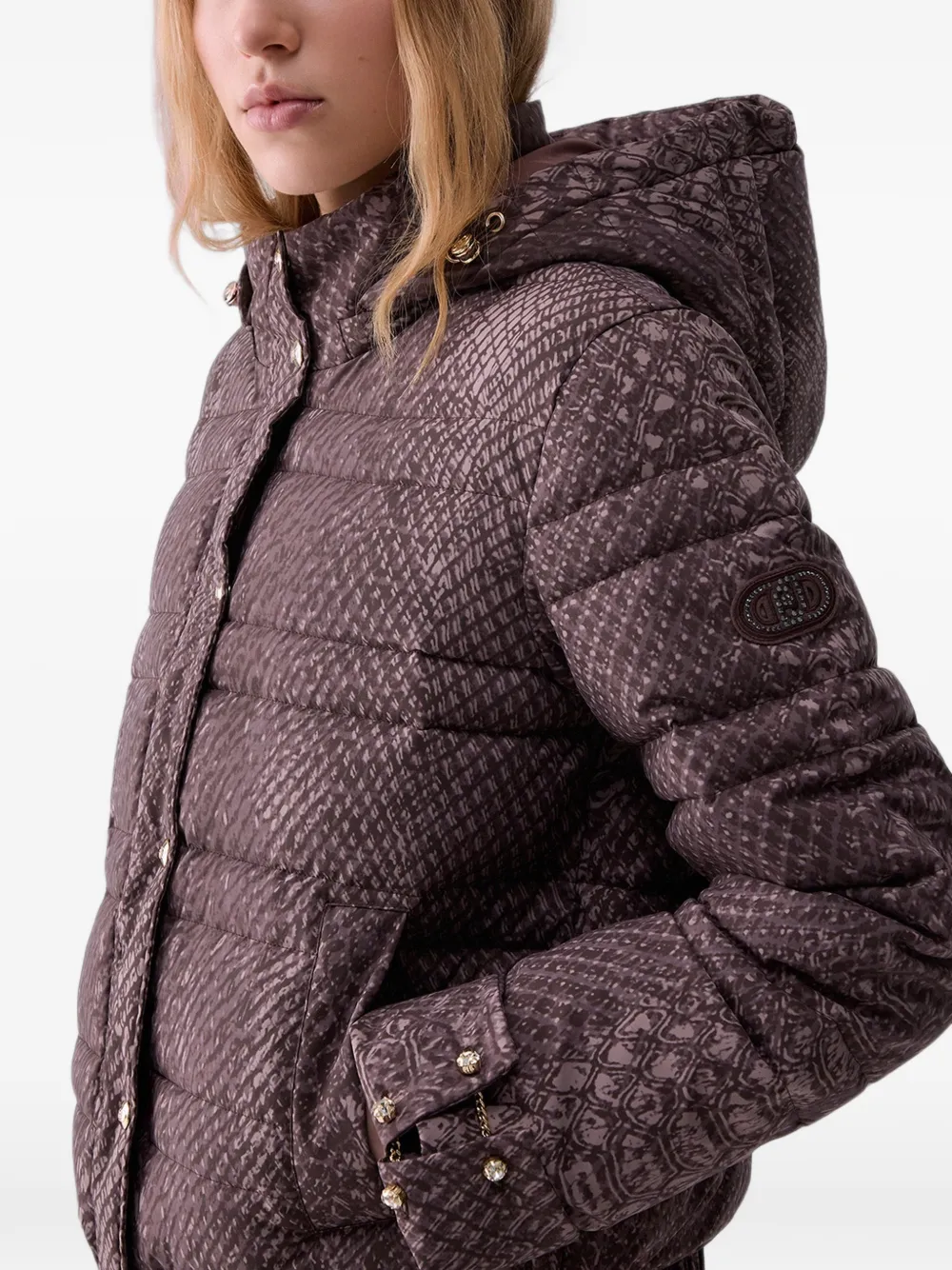 LIU JO Nylon jack met print Bruin