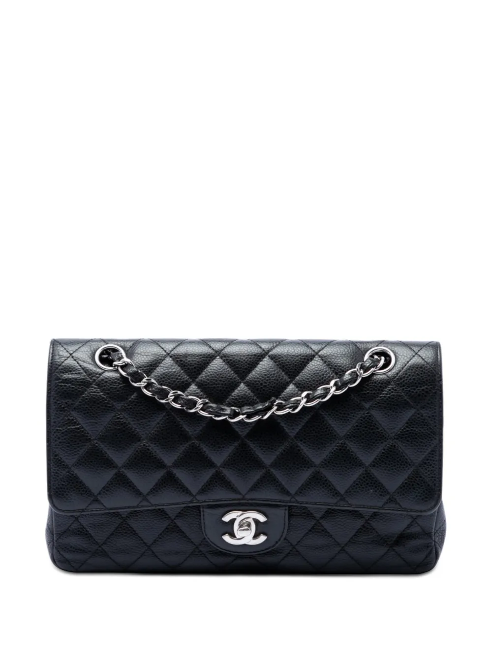 CHANEL Pre-Owned 2012-2013 Medium Classic Caviar Double Flap shoulder bag - Nero