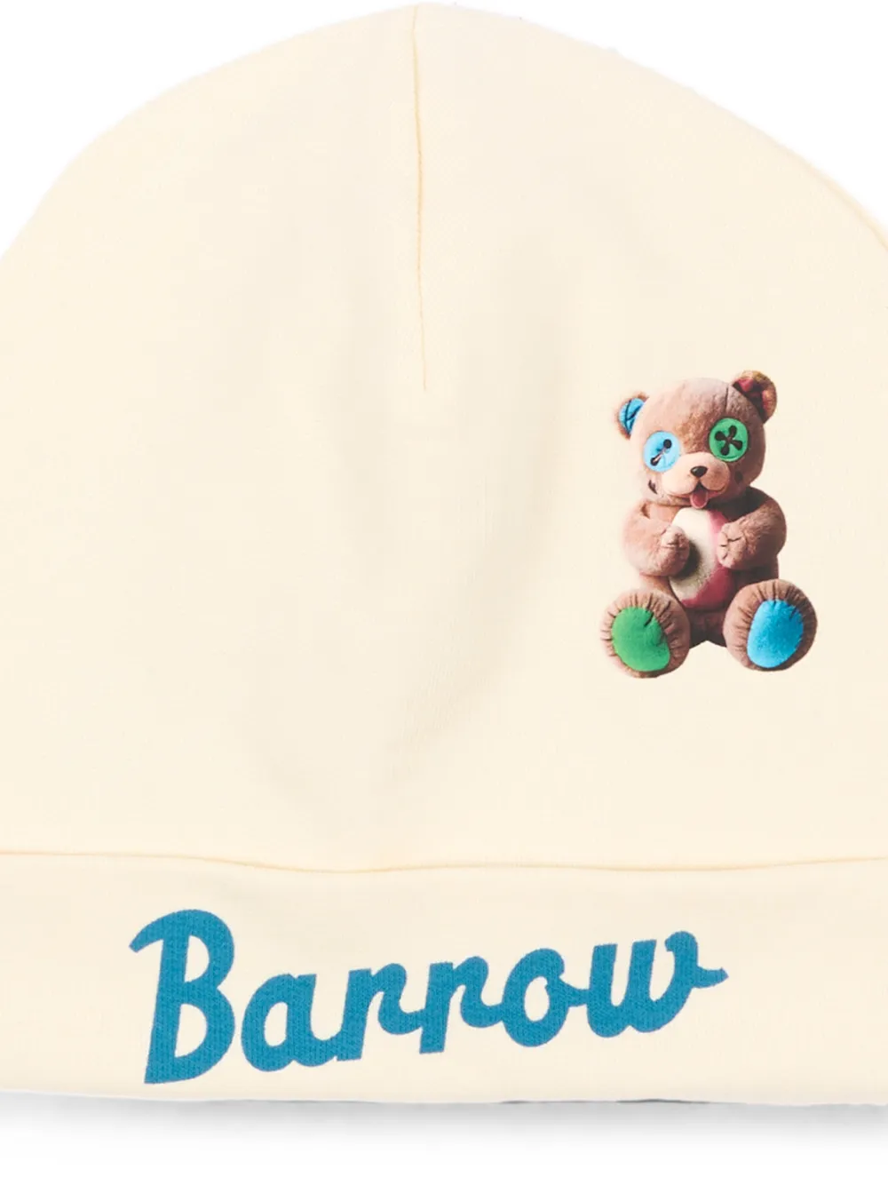 Barrow kids teddy bear-print beanie hat Beige